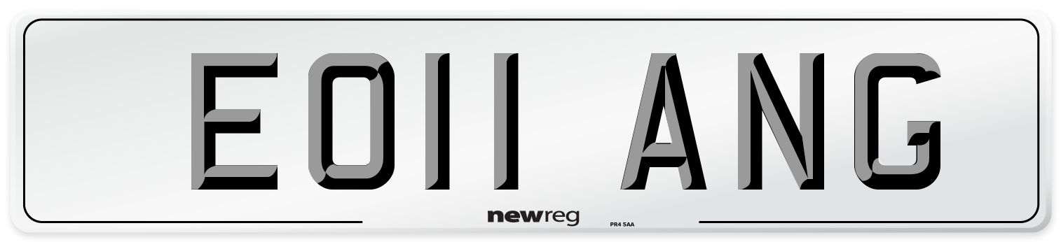 EO11 ANG Number Plate from New Reg